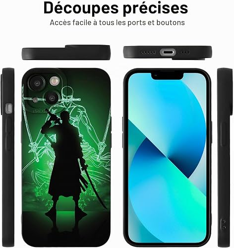 PBNDJVG 4 Pièces Coque pour Samsung A52 4G 5G/A52s 5G 6.5'', Animé Luffy Zoro Gear 5 Sun God Nika avec Protection Caméra Etui Housse de Anti-Drop TPU Silicone Mince Anti-Rayures Antichoc Case - 2