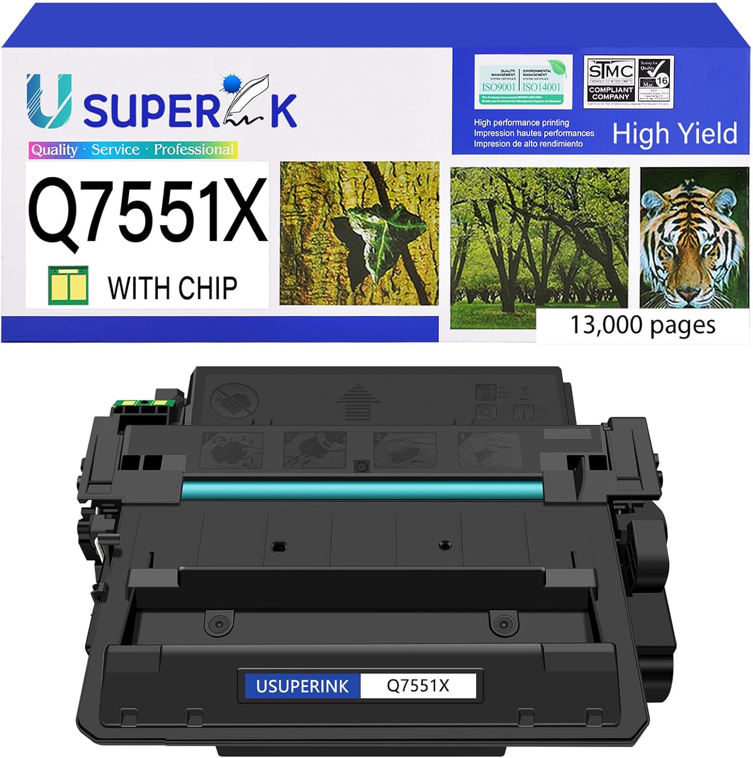 51X Q7551X High Yield Compatible P3005n M3035 mfp Toner Cartridge Replacement for HP 51X Q7551X Works with LaserJet P3005 P3005d P3005dn P3005x M3027 mfp M3027x mfp M3035xs mfp Printer (Black, 1-Pack)