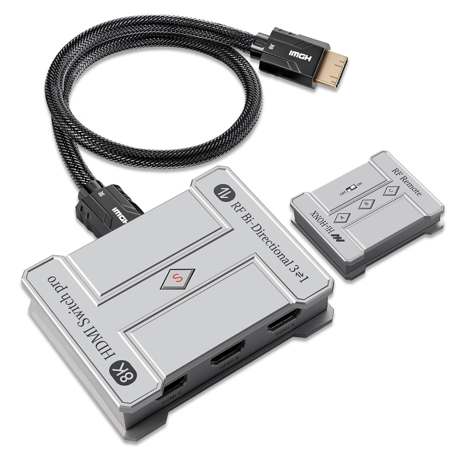8K HDMI 2 1 Bi-Directional Switch 3-in 1-Out 1-in 3-Out Support 8K 60Hz 4K 120Hz HDR Dolby Vision