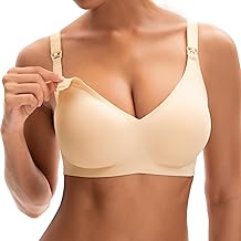 INNERSY Invisible Non-Wired Nursing Bra Padded Bralette Pregnancy Bra