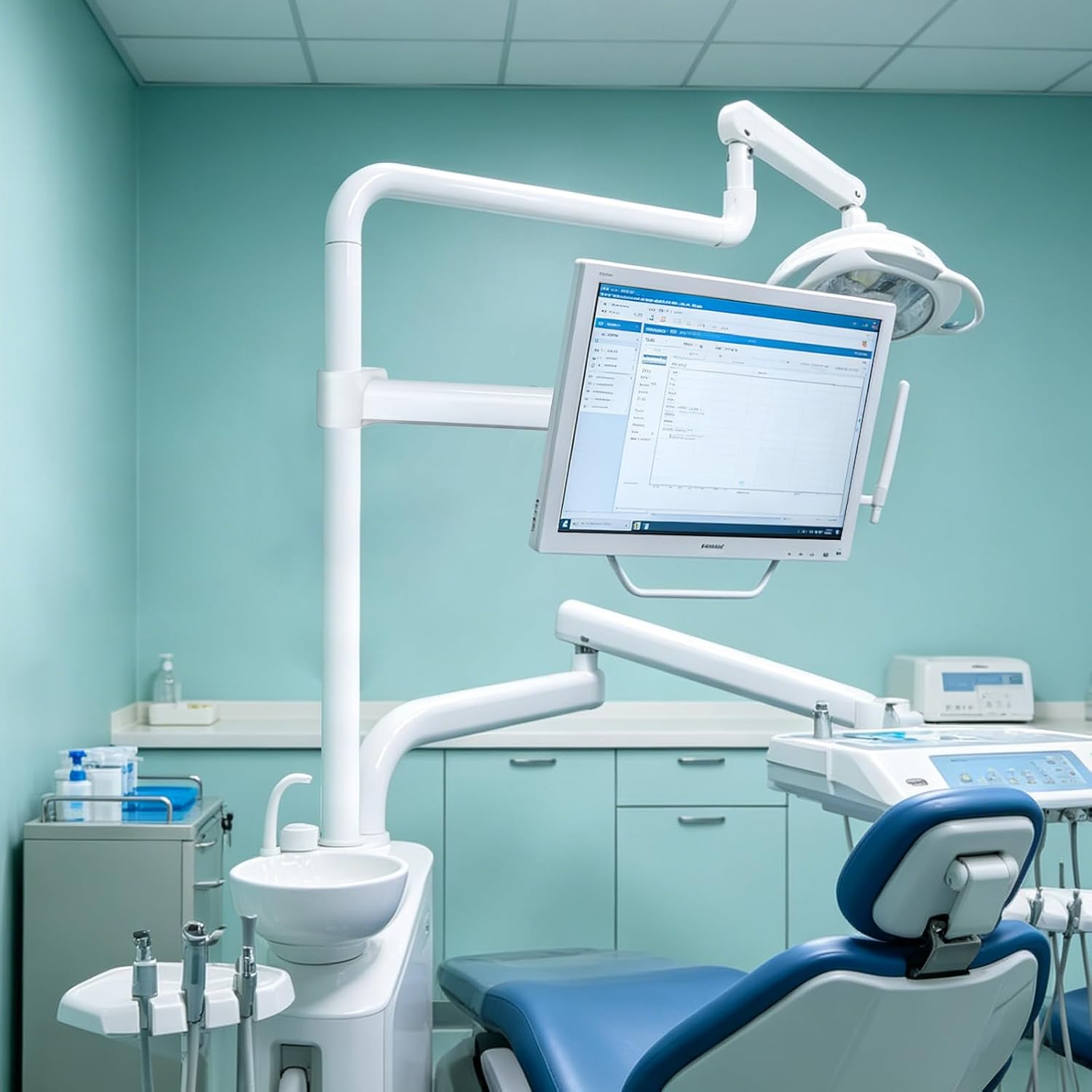 Universal Intraoral Camera LCD Monitor Holder Metal Holder Display Bracket for 1.77-inch Central Column of Dental Chair Strong Support to 8.8 Pounds