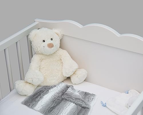 Miniatura 5 de Manta Laurant para bebé pequeño -Lujosa, esponjosa y cálida - Manta galardonada y acogedora para bebés de invierno (gris, cuna de 30 x 30 pulgadas)