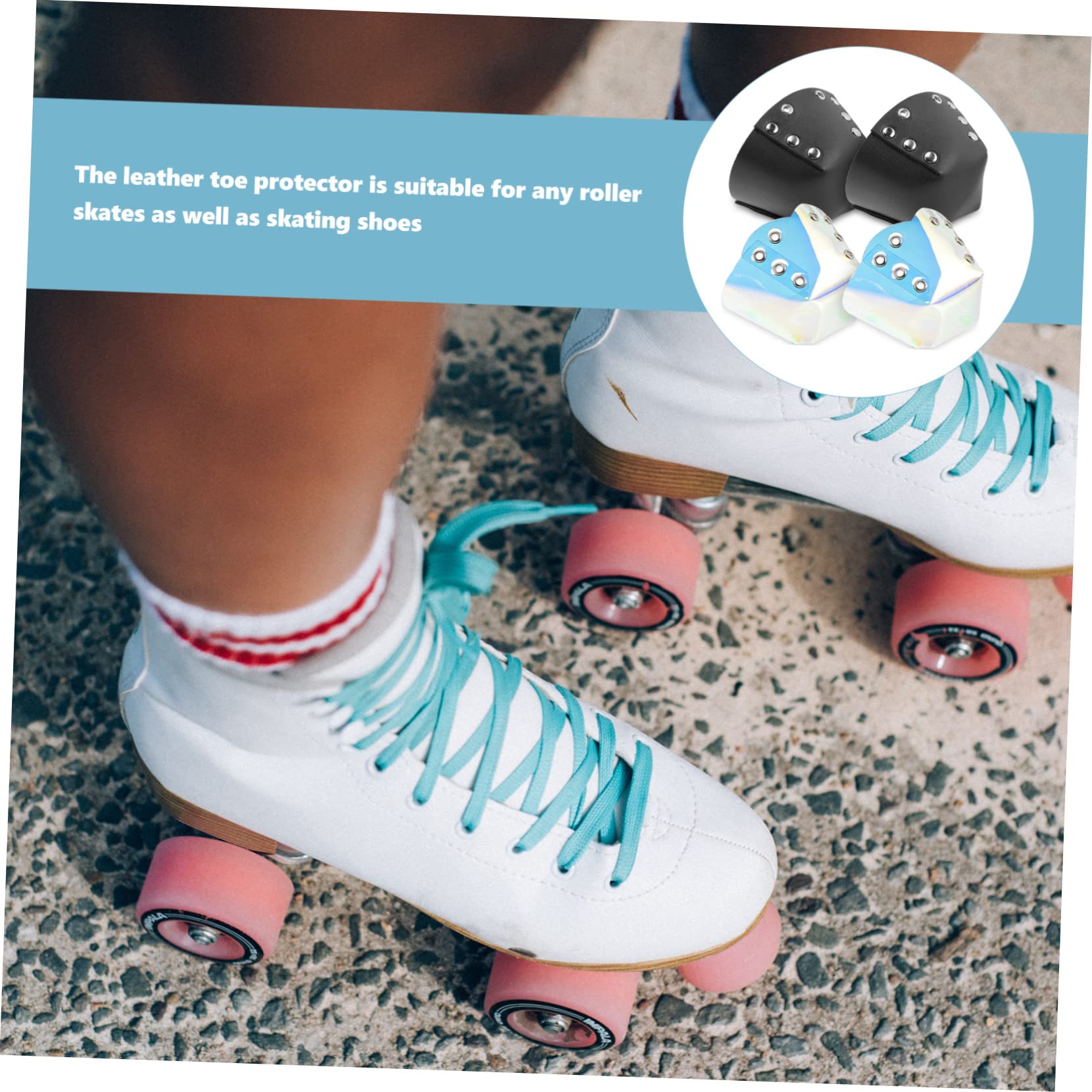 Toyvian Rollschuh Schutzkappen Für Zehen Schützende Zehenschutzvorrichtungen Für Rollschuhe Leichte Tragbare Zehenschützer Für Längere Skates