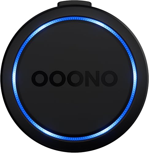 OOONO Co-Driver NO2 - next gen. traffic safety alarm - warns of speed cameras and road hazards - rechargeable - LED indicator - CarPlay & Android Auto compatible - 1
