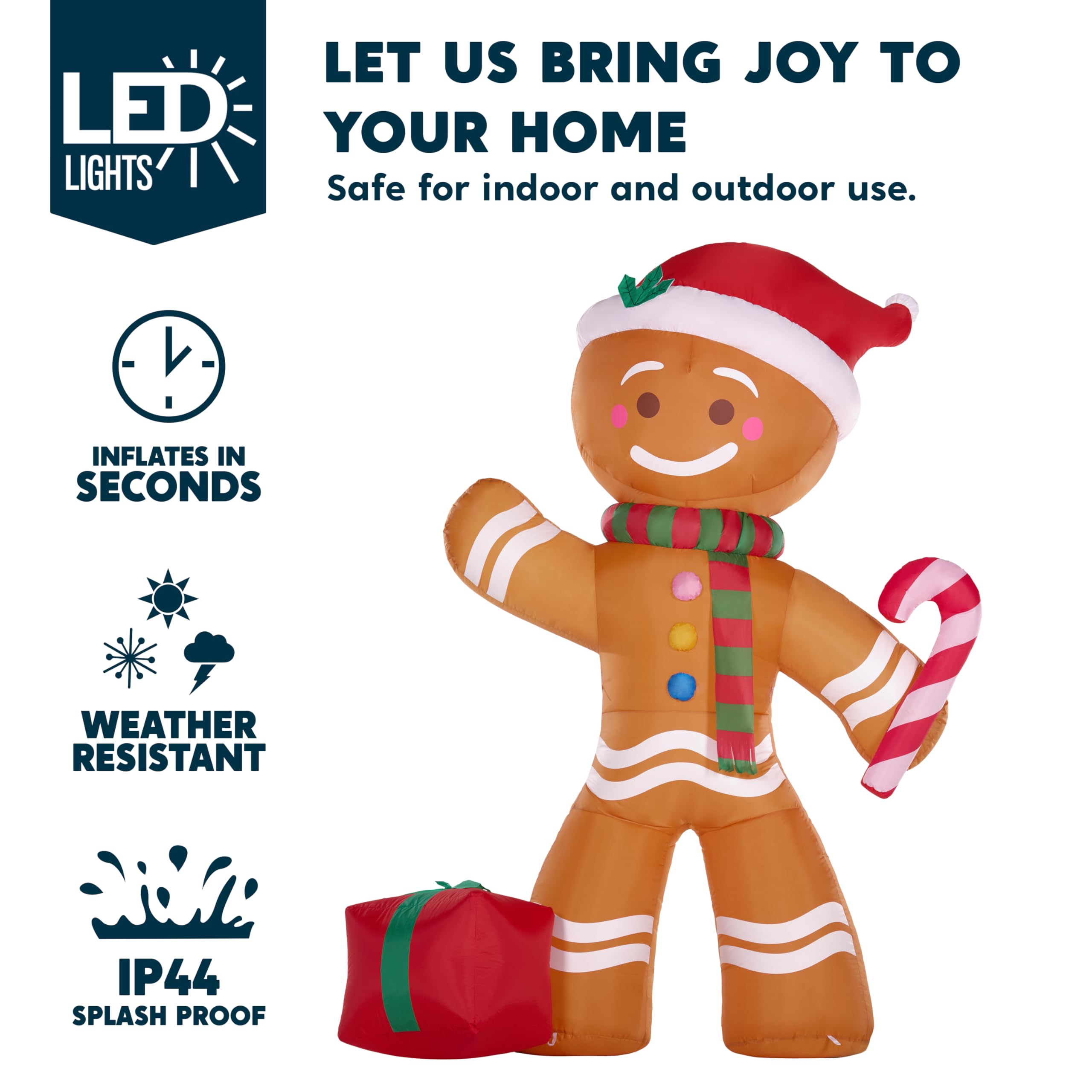 Joiedomi 5FT Long Wiener Dog Christmas Inflatable, Self-Inflatable With - View #7