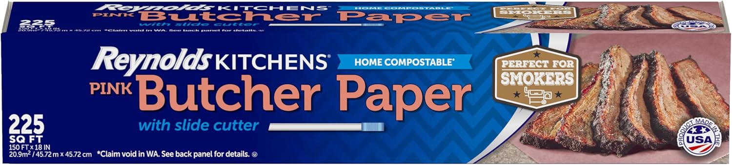 Reynolds Kitchens Butcher Paper for Smoking Meat with Slide Cutter, Pink, 255 Square Feet (225 Sq Ft) Thumbnail