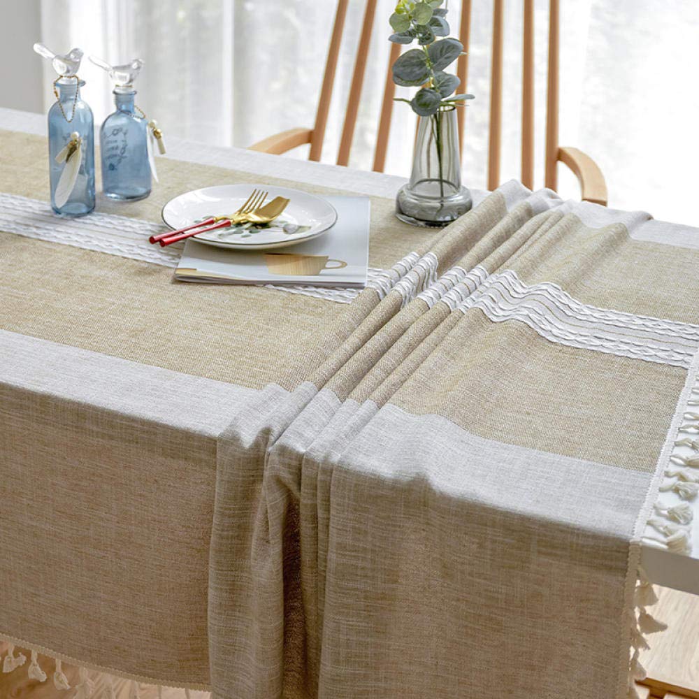 Manteles Antimanchas Mantel Rectangular Resistente Al Desgaste Grueso de Lavable Decoración Gris 140 × 200cm
