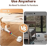Vista 3 de Interactive Cat Toy for Indoor Cats – Automatic Moving & Enrichment Toy for Indoor Cats/Kitten, Auto/Manual Control Cat Treadmill for Exercise &