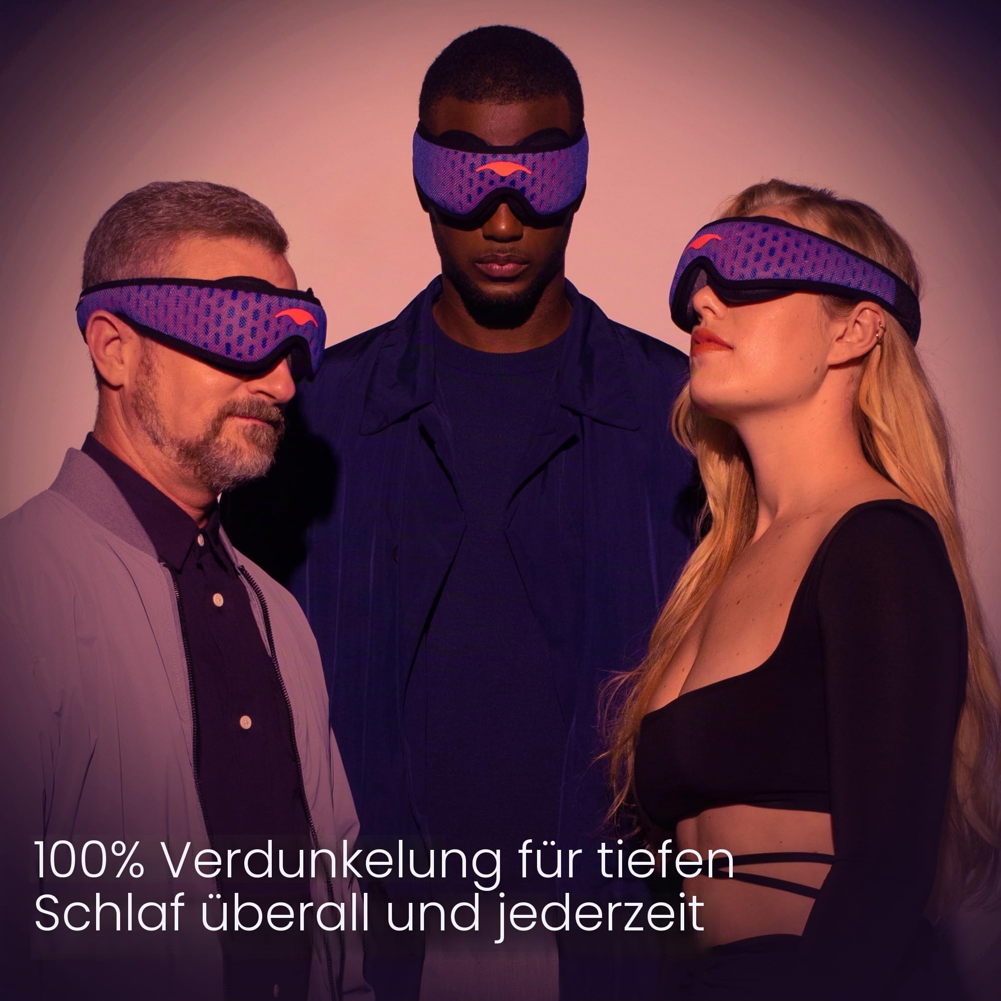 Manta Pro Schlafmaske – 100 % lichtblockierende Schlafmaske für Seitenschläfer, atmungsaktiv und bequem für Schlaf, Reisen, Nickerchen und Schichtarbeit