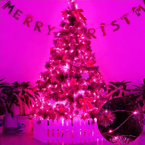 Miniatura 6 de Ranlraka Luces de Halloween rosas de 7 pies, luces LED de Navidad que funcionan con pilas, para interiores, adolescentes, niñas, ideas de regalo, 20