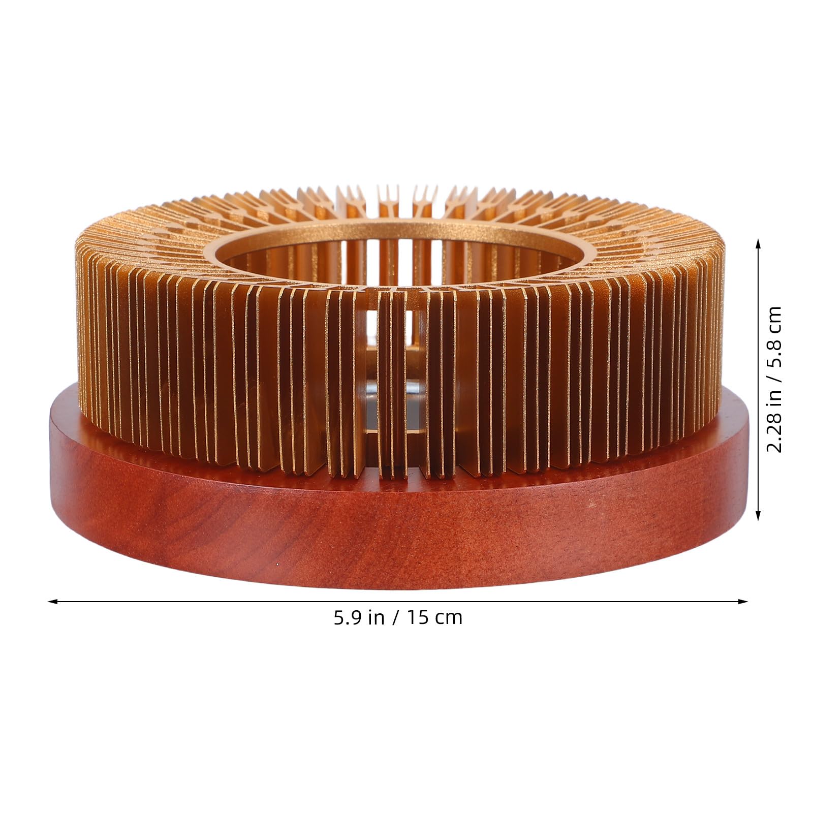 Calentador de té de Aluminio con Base de Madera, Calentador de Velas para Calentar té, café, Leche, Alimentos, Universal para teteras para el hogar, la Cocina, el Camping y los Viajes.