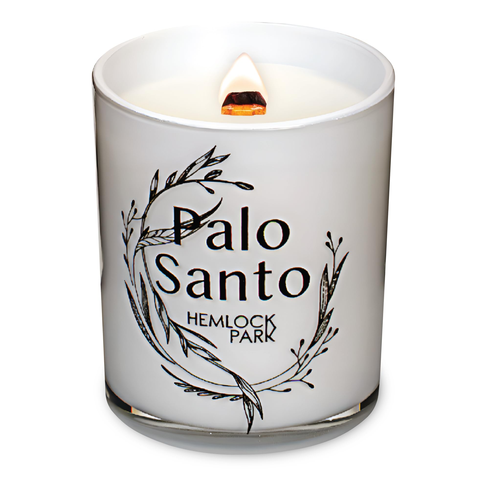 Hemlock Park Palo Santo Storybook, candela profumata versata a mano, stoppino di legno scoppiettante, fragranza botanica e cera di cocco, fino a 50 ore di combustione, 204 g