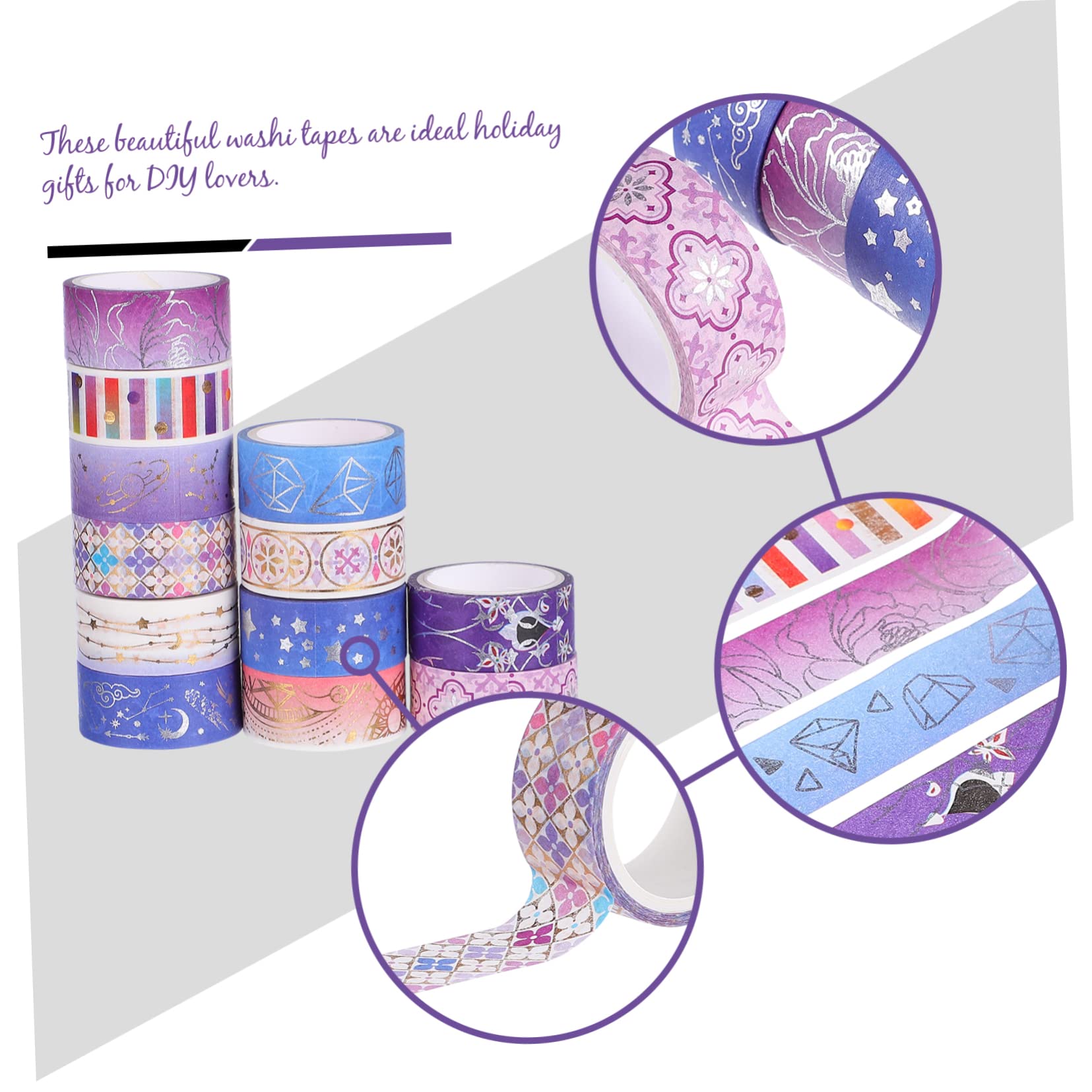 STOBOK 36rollen Dekoratives Washi Tape Stilvolles Klebeband Für -handwerke Scrapbooking Und Journaling Für Kreative Projekte Und Dekorationen