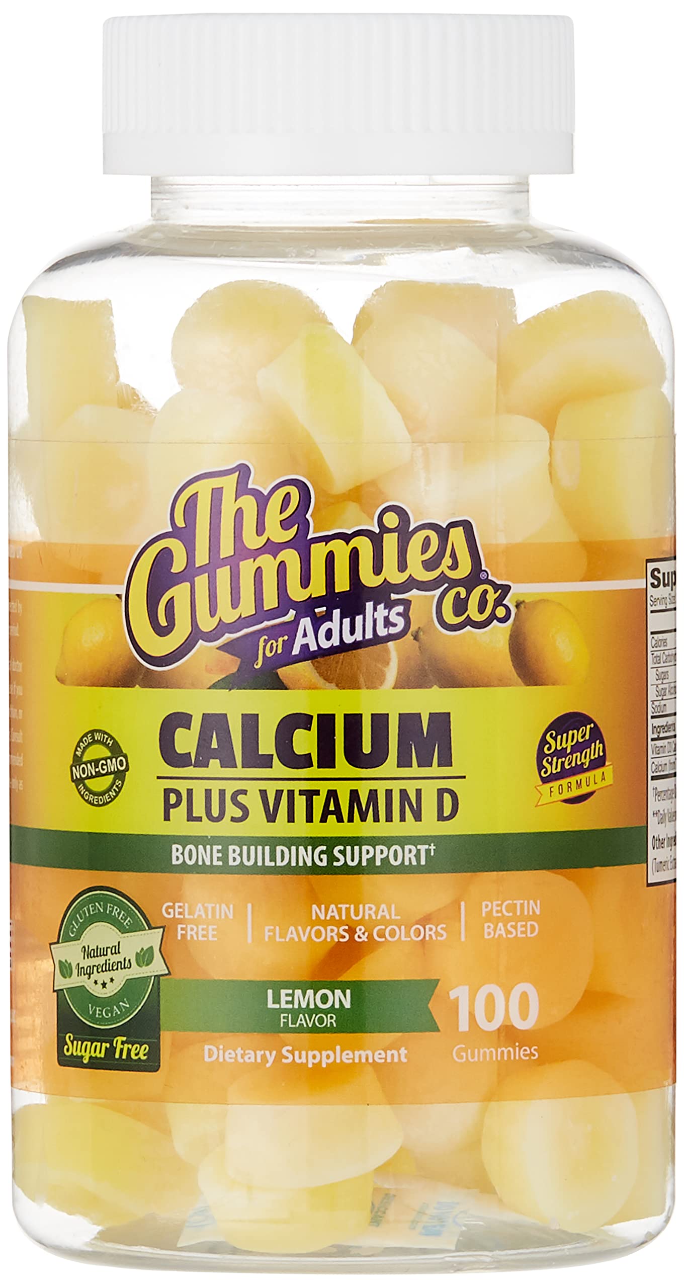 The Gummies Co.Calcium + Vitamin D Lemon Flavor- 100