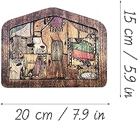 Vista 4 de Rompecabezas de madera de Jesús estatua de pesebre para adultos y niños, rompecabezas de adorno para manualidades con diseño de madera quemada