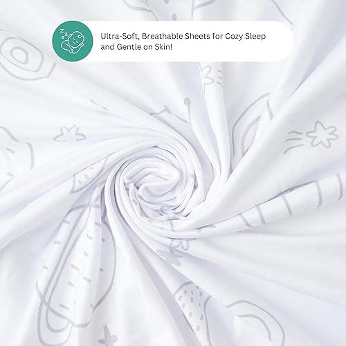 Miniatura 160 de TansyPanda Bassinet Sheets for Baby Delight Snuggle Nest, Chicco LullaGo, Fisher-Price Soothing, SNOO Smart, 3PC, 18 x 30 Inch, Ultra Soft