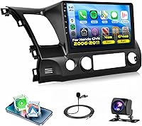 Vista 9 de para Honda Civic 2006-2011 Estéreo de coche Android Carplay inalámbrico Soporte para Android Auto inalámbrico con WiFi Navegación GPS Cámara