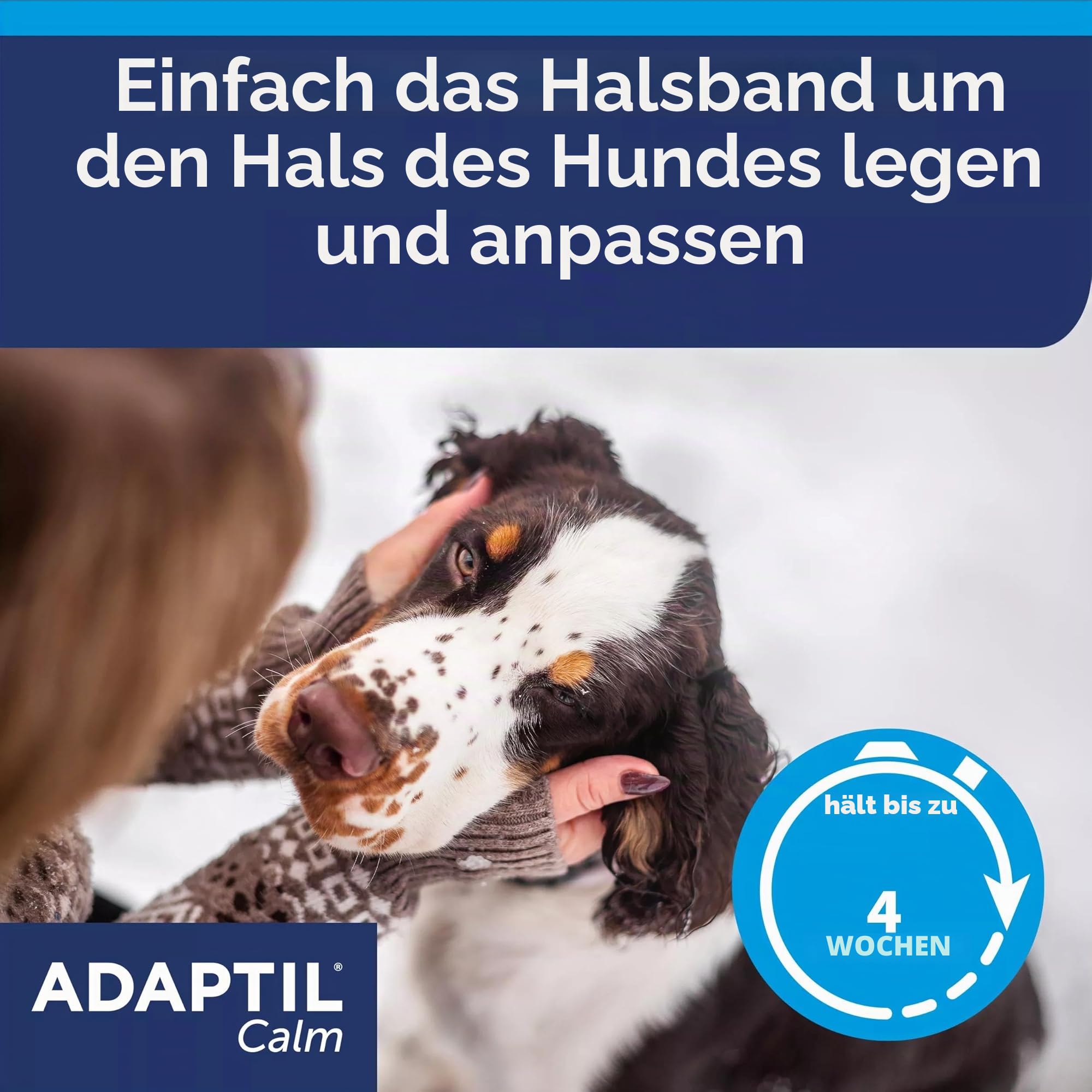 ADAPTIL Calm Beruhigendes Halsband für Hunde, Größe M/L, mittelgroße und große Hunde, beruhigende Pheromone, Stressabbau für hyperaktive, ängstliche Hunde, Entspannung für Hunde, Reisen und stressige