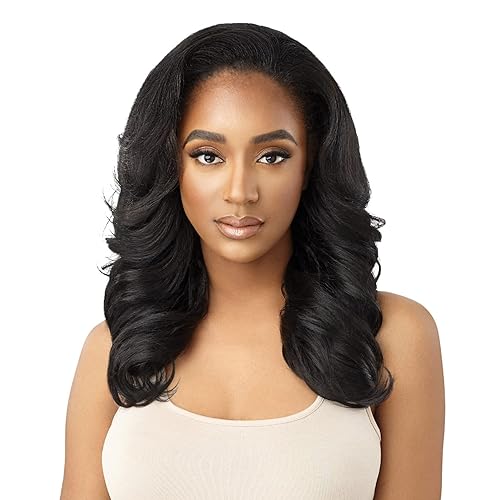 Outre Synthetic Quick Weave Wig - Neesha H305 (Color:DR2/CHOCOLATE SWIRL)