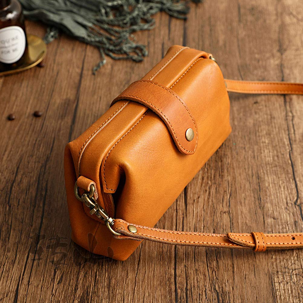 Retro handgefertigte Arzt-Tasche, Umhängetasche Damen, Vintage-Stil, Leder, Umhängetasche