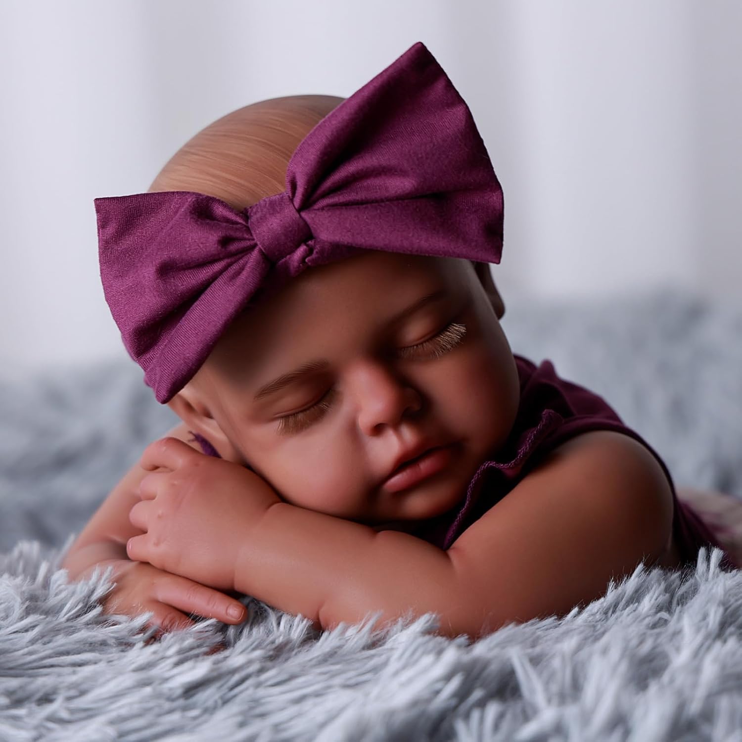 BABESIDE Black Reborn Baby Dolls, 15 Inch Realistic Cute Soft Body Realistic Baby Doll Real Life Baby Dolls with Accessories for 3  Year Old Girls Gifts, Pretend Play, Collection