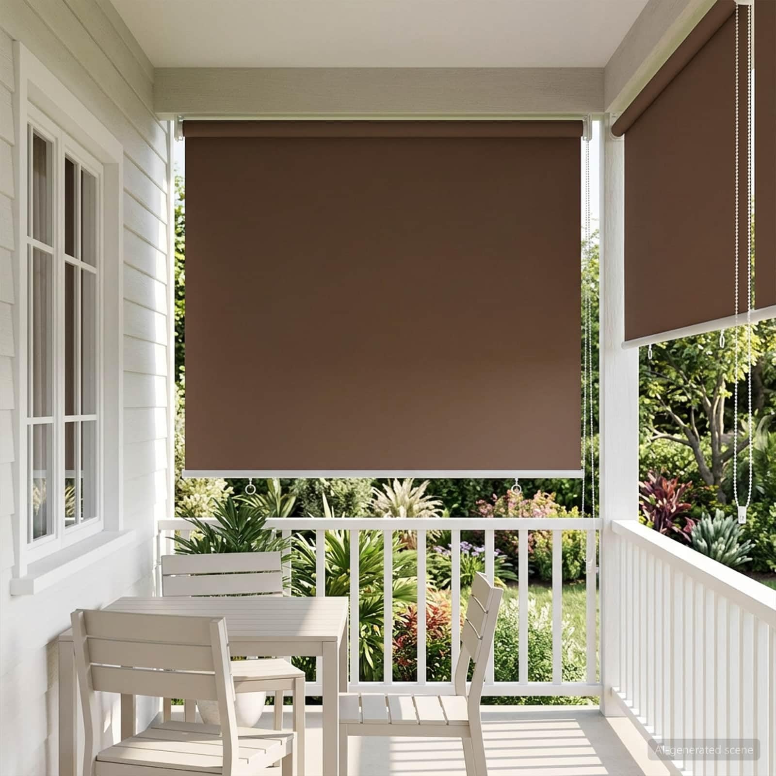 Tenda avvolgibile con coulisse laterale, 60 x 140 cm, protezione | Perfetto per veranda e soggiorno: protezione da sguardi indiscreti regolabile e filtro antiriflesso per un facile montaggio a
