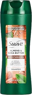 Suave Moisturizing Shampoo with 100% Natural Almond & Shea Butter, Replenishing Care for Dry, Damaged Hair, No Parabens, P...