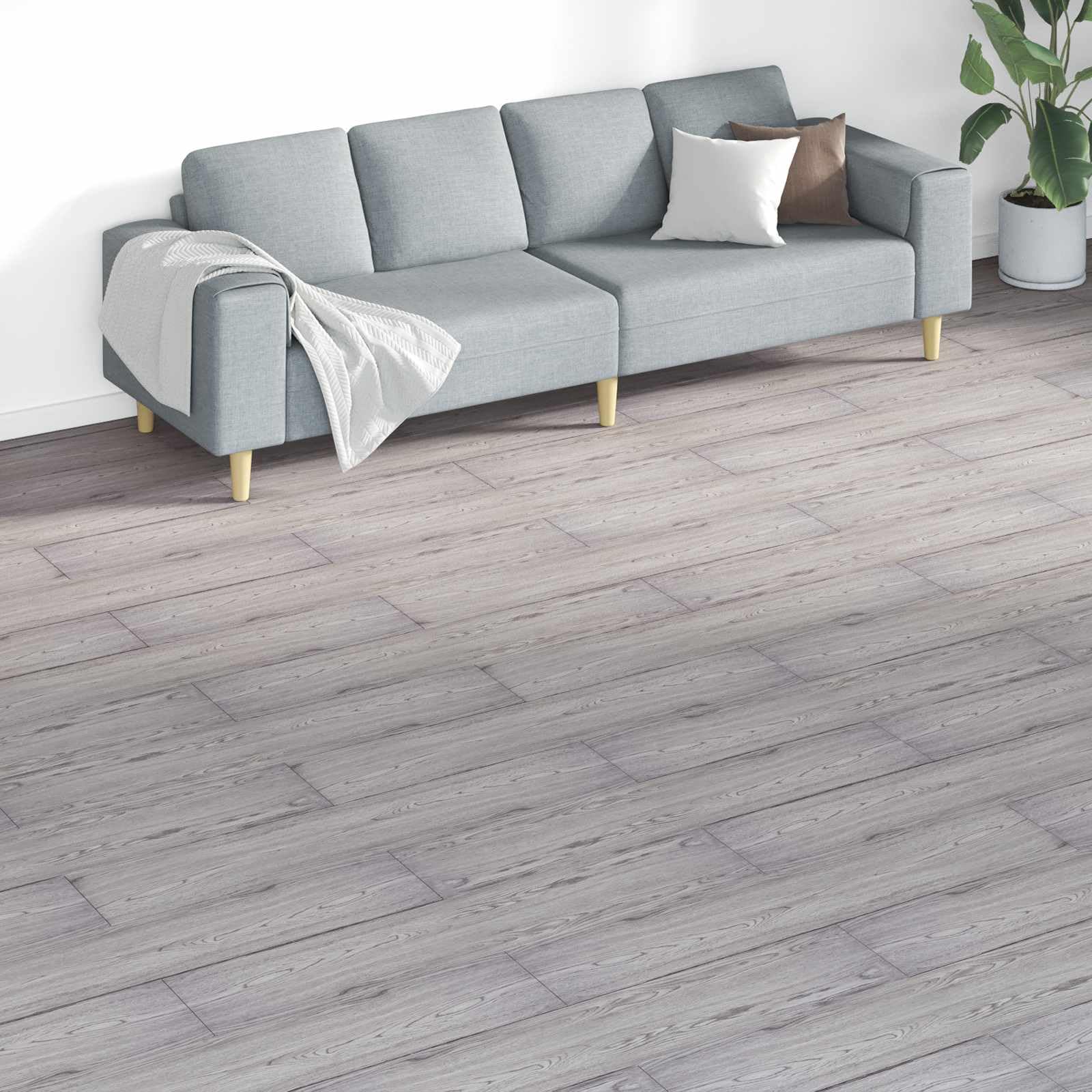 vidaXL Tableros de Suelo Gris oscuro 5,26 m² 18 uds. PVC
