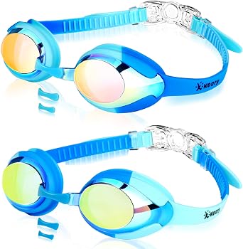 Keary Kids Swim Goggles Anti Fog & UV Girls Toddler Boys for 3-12