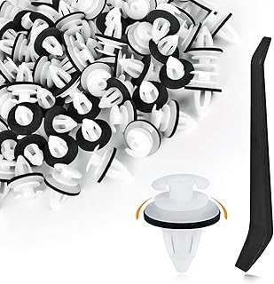 100Pcs Door Trim Panel Retainer Clips Compatible with BMW 3, 5 & 7 E36 E34 E38 E39 M3 Series Replace# 51411973500 - Universal 9mm Door Panel Plastic Clips with Foam Gasket Fit Most Cars