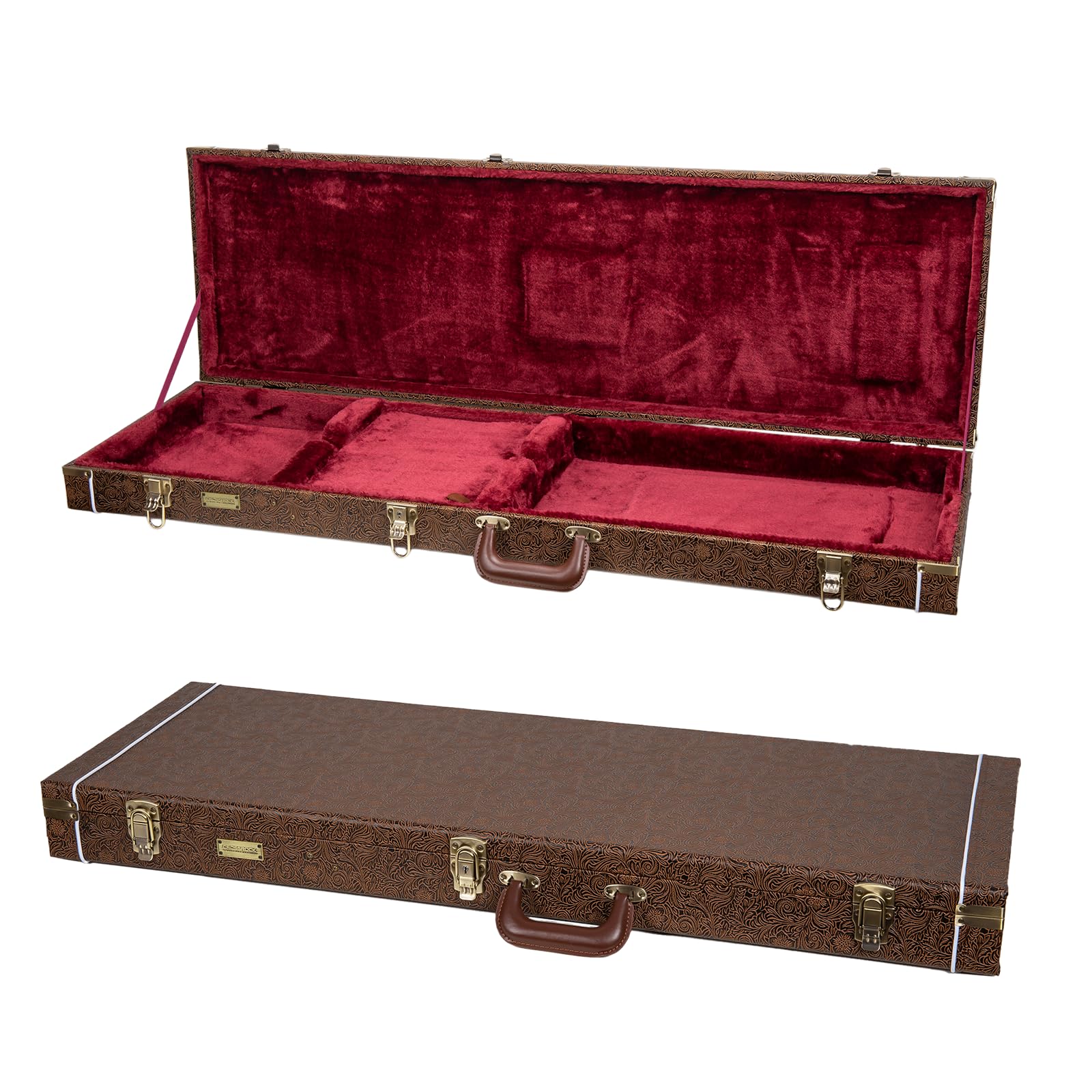 Crossrock Designerska seria Guitar Case, Blossom Brown, Bass, gitara