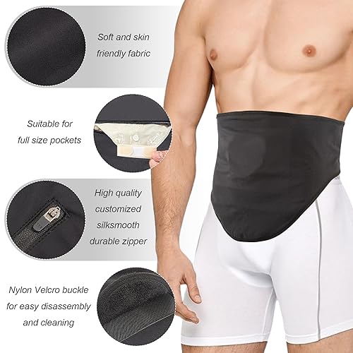 Miniatura 2 de Fundas para bolsa de colostomía para cinturón de ostomía para hombres y mujeres, funda de bolsa de ostomía para deportes y uso diario, bolsas