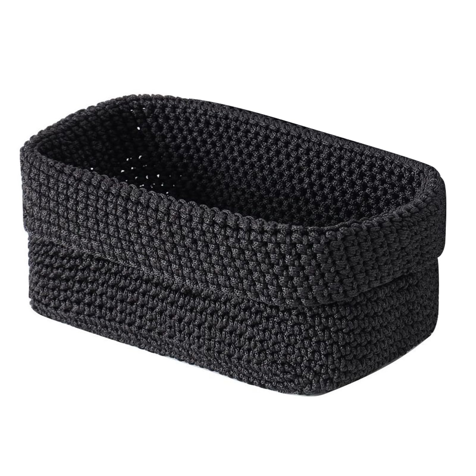 Chanlite Woven Rope Storage Basket, Table Organizers for Closet Towels, Baby Nursery Bin, Gift Baskets Empty Small Dog Cats Toy Box Decorative Organizers Bins Box