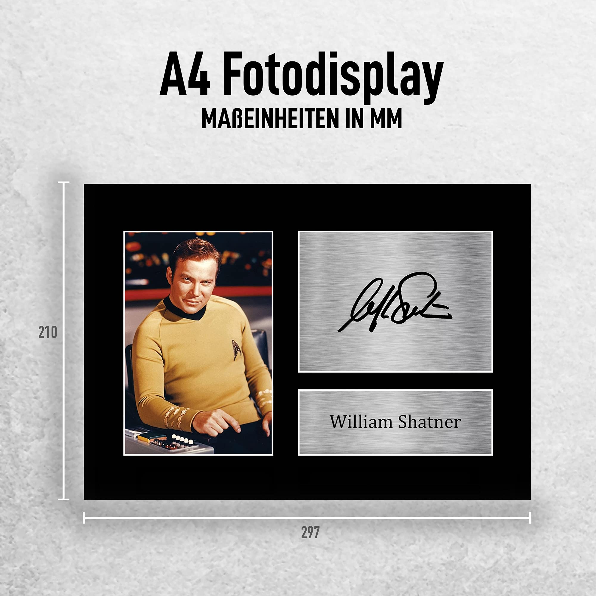 HWC Trading William Shatner A4 Ungerahmt Signiert Gedruckt Autogramme Bild Druck-Fotoanzeige Geschenk Für Star Trek Tv-Show-Fans