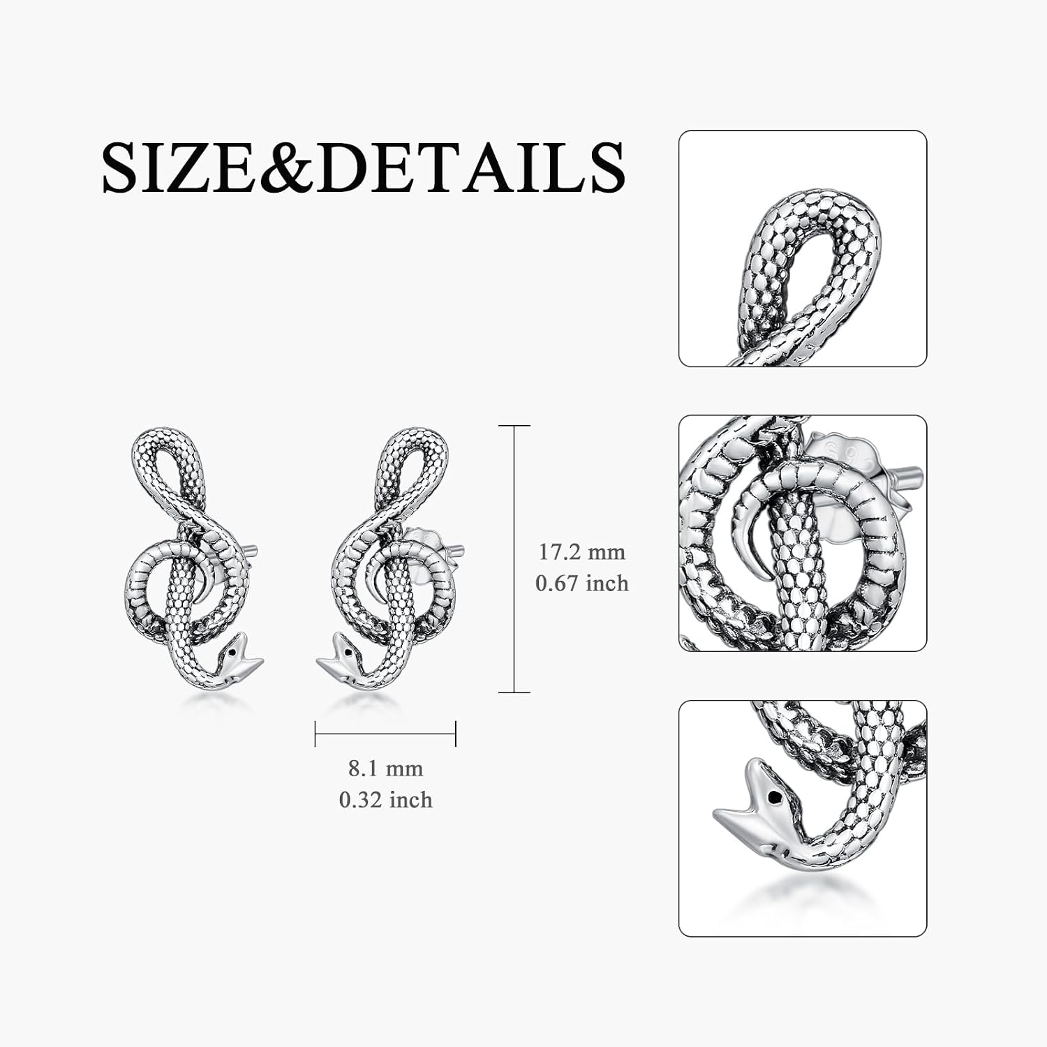 PROESS Sword/Lotus/Hummingbird/Squirrel/Cow Earrings Skull Stud Earrings 925 Sterling Silver Earrings Birthday Christmas Jewelry Gifts for Women Men