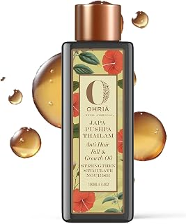 Ayurveda Japa Pushpa Thailam Hair Oil | Ayurvedic Herbal Blend with Neelibringadi Oil | Supports Hair Strength and Nourishment | For All Hair Types – 100ml