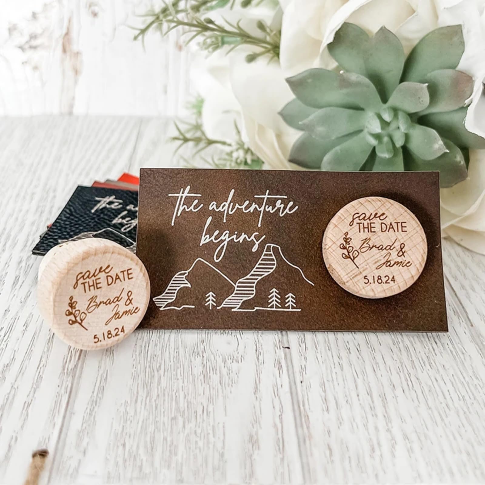 MXN Personnalisé Bouchon De Bouteille De Vin Gravé en Bois Et Liège,Cadeaux Invités Mariage,Cadeau Personnalisé Mariage Anniversaire Fêtes des Pères,Cadeau Invites Mariage (90pcs)
