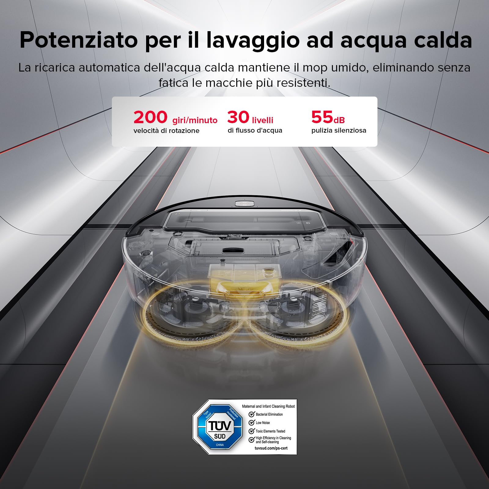 roborock Saros Z70 Robot Aspirapolvere con Braccio Meccanico OmniGrip, 7,98 cm Ultrasottile, 22.000 Pa, Tecnologia FlexiArm Riser, Telaio AdaptiLift, Stazione Multifunzionale 4.0, Hello Rocky, Nero