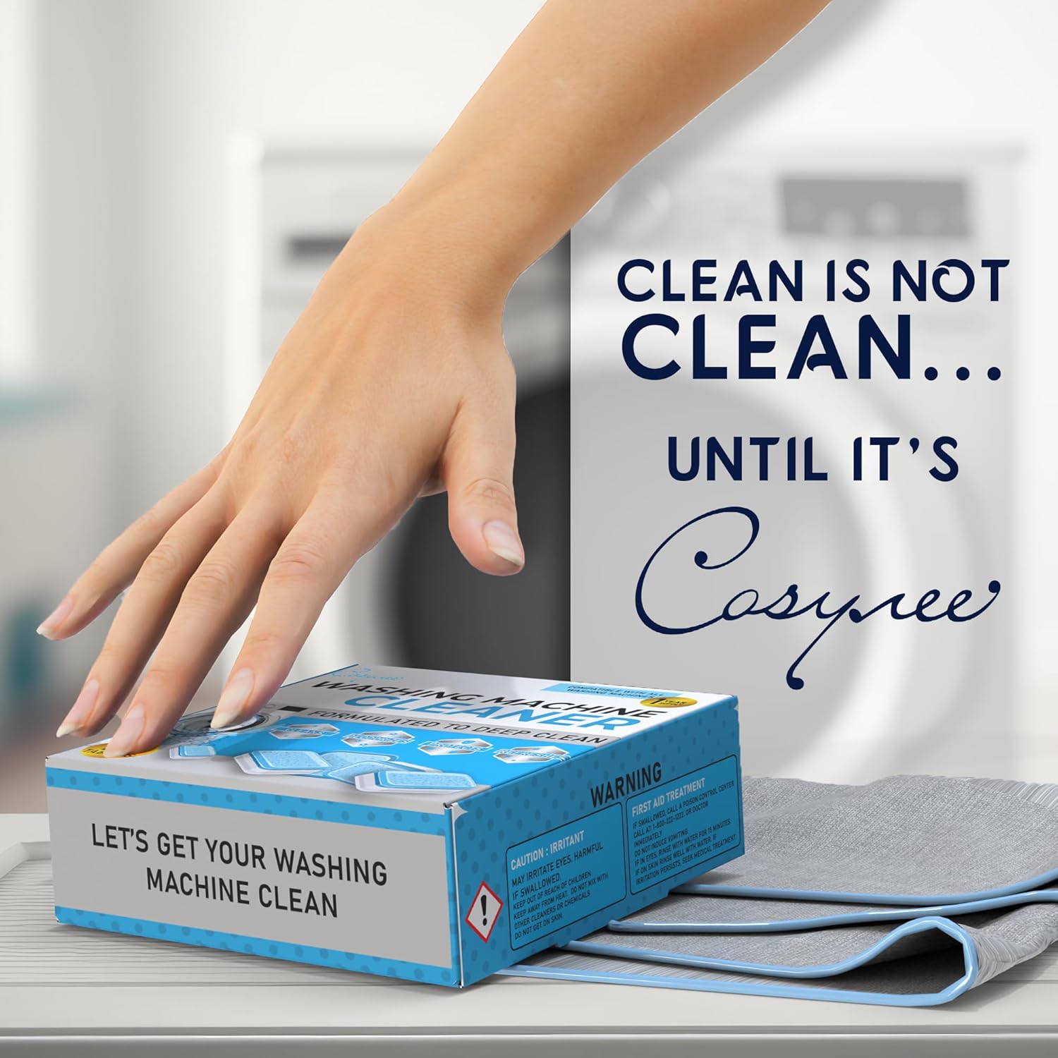 24 Washer Cleaner Tablets – Deep Cleans & Deodorizes All Washers, Removes