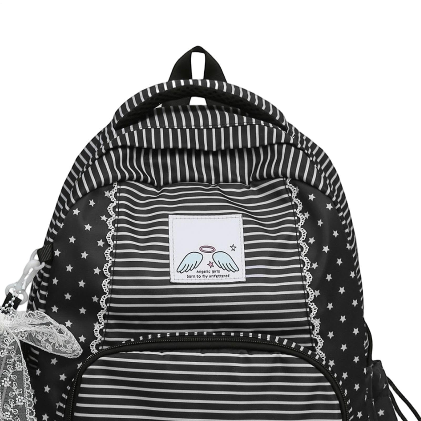 Zaini Per Ragazze Con Borsellino Con , Impermeabile E Scomparti Eleganti | Zaino Scuola Bambini A Righe Adolescenti Studentesse Donne Aula Scuola Elementare Campeggio Weekend Gita Fuori Porta