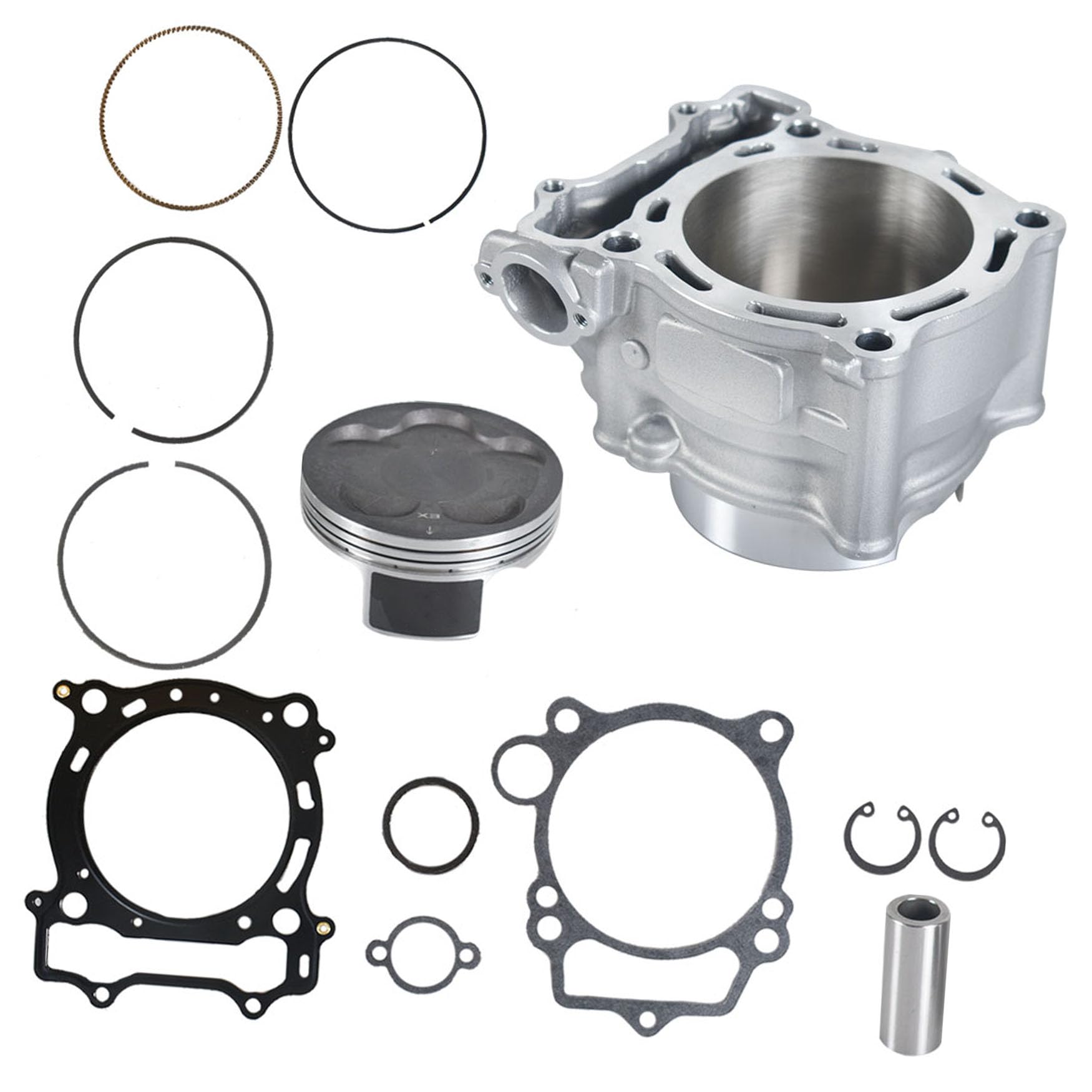 WFLNHB Cylinder Kit Piston 13.5:1 Replacement for Yamaha YFZ450 Stock Bore 95mm Replacement for 5TA-11311-12-00 2004-2009