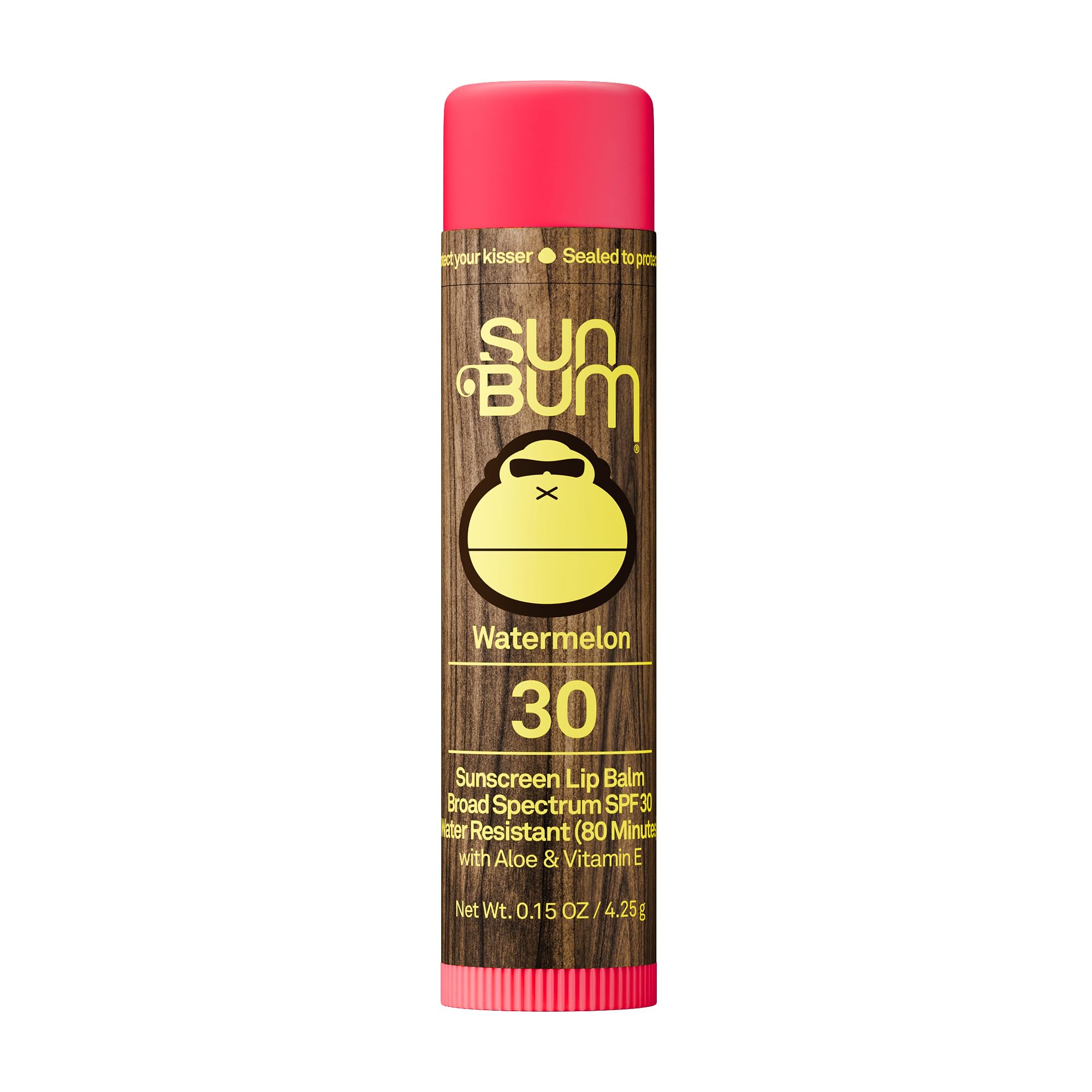 Sun Bum Sunscreen Baume à lèvres SPF 30, .15oz Stick, Lip Sunscreen, Paraben Free