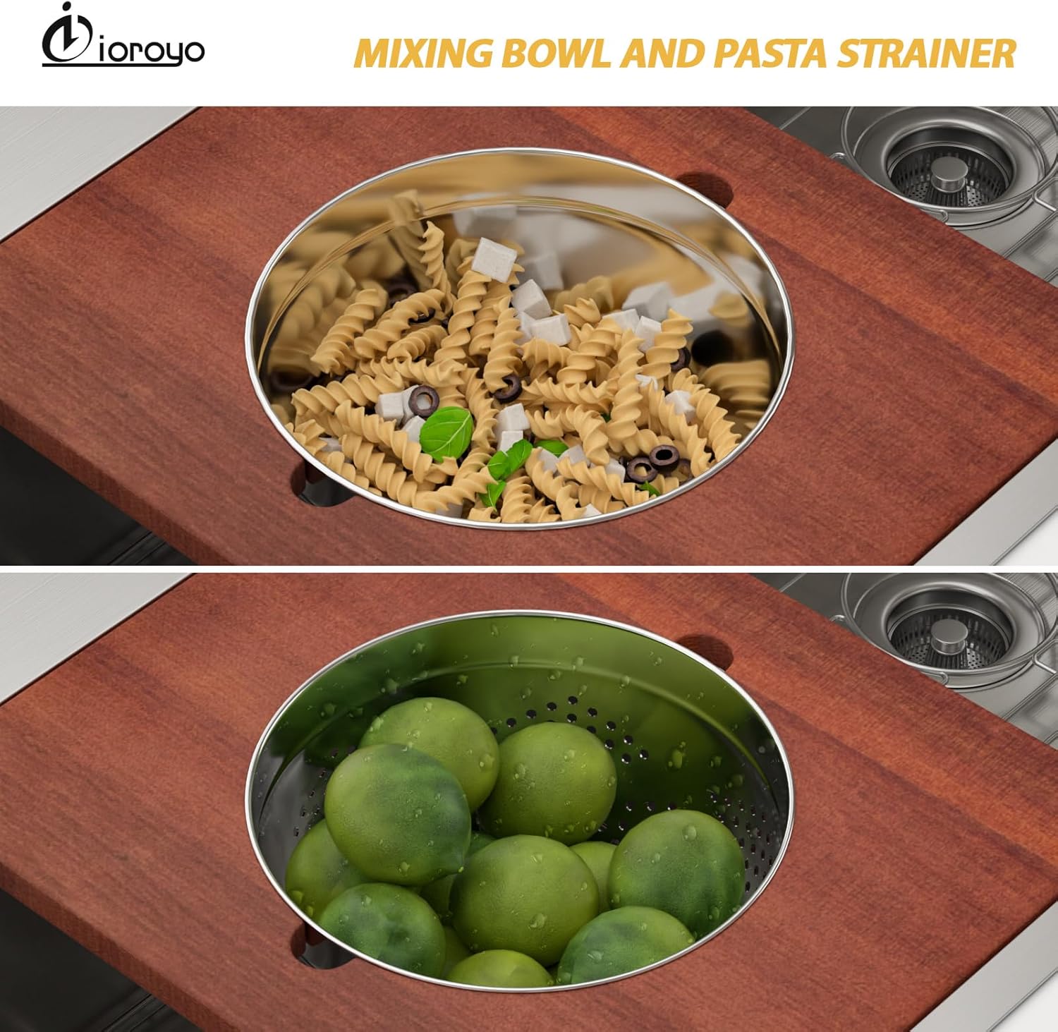 39 inch Drop in Kitchen Sink Workstation Double Bowl 60/40 Low Divide Large Kitchen Sink 16 Gauge Topmount Stainless Steel Over Counter Double bowl 39x22 sink Basin with Mixing Bowl