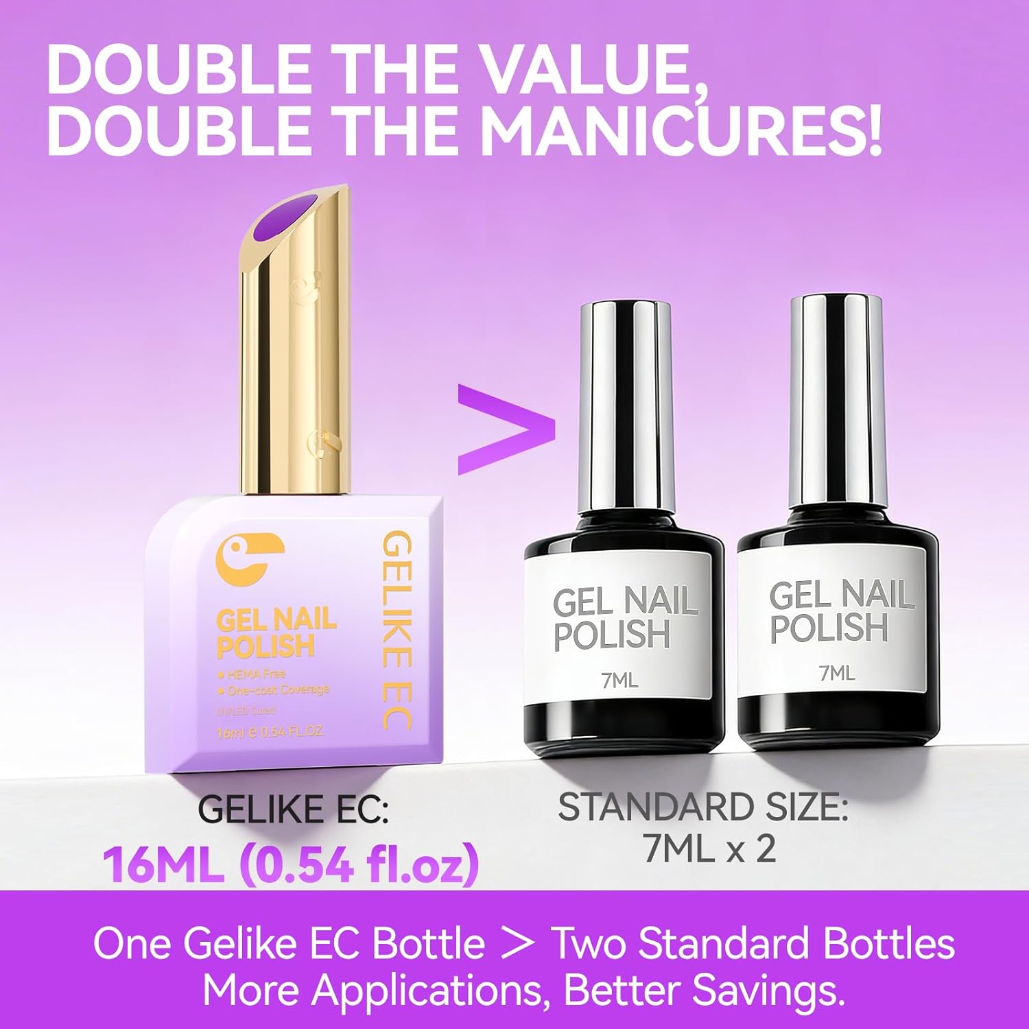 gelike ec Gel Nail Polish Set: 16ML 12 Colors Kit HEMA & TPO Free Hypoallergenic Formula Professional Soak Off UV LED Gel Polish for Natural & Fake Nails
