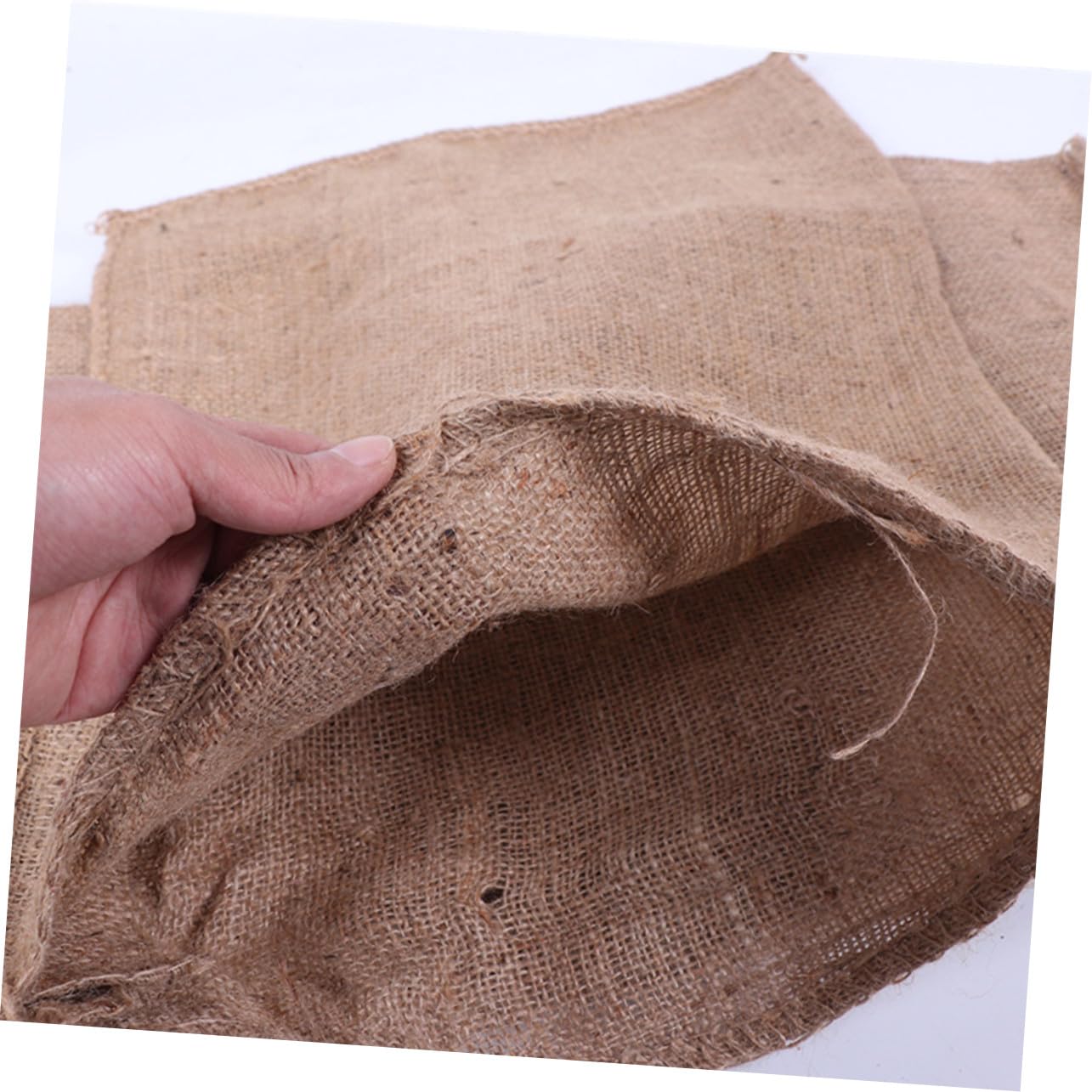 BESTYASH 5 Pièces Sacs en Toile Tissée pour Fruits et Légumes Sacs en Toile de Jute pour Conservation et Rangement de Céréales pour Cuisine