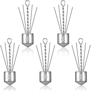 Jenaai Sputnik Sinker Long Tail Surf Fishing Weights Spider Weights for Saltwater Equipment Fishing Ocean Beach Casting Fishing Bottom Holder, Silver