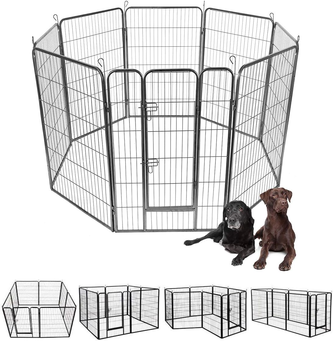 PETSITE Outdoor Dog Playpen for Large Dogs, 4 FT Height 8