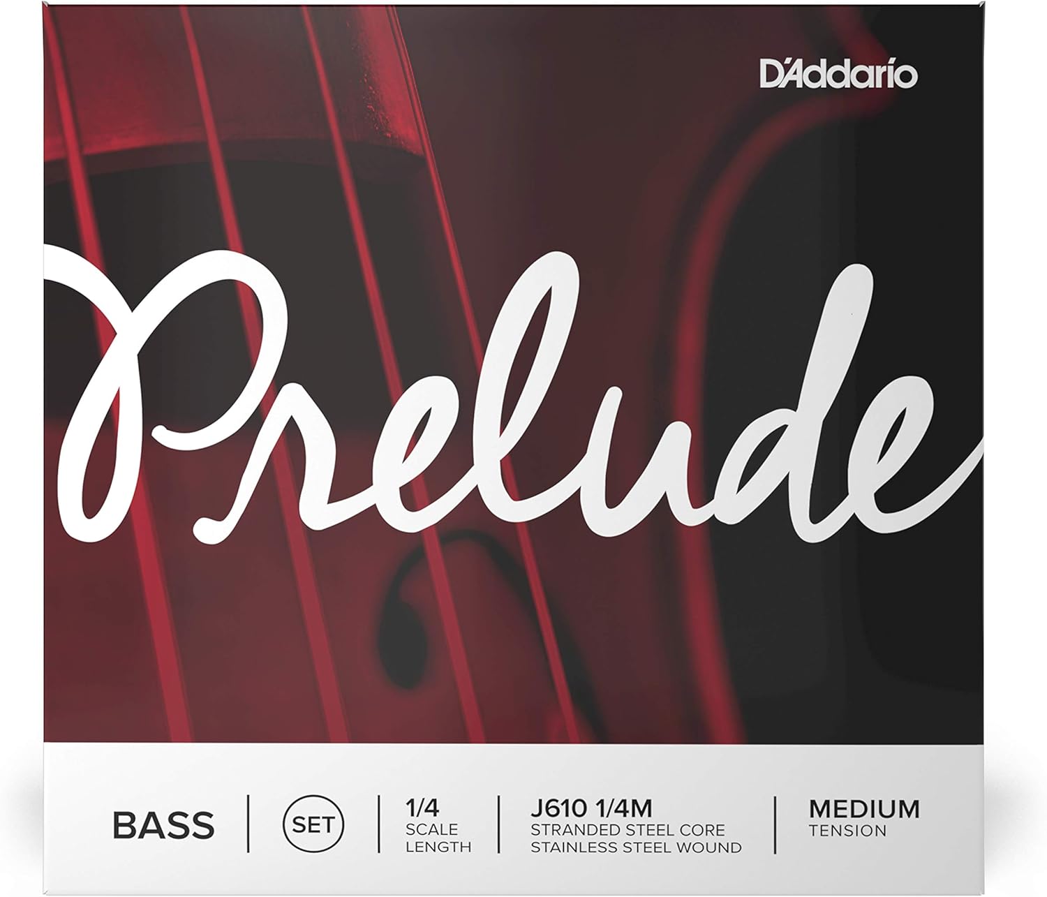 D'Addario Prelude Bass String Set, 1/4 Scale, Medium Tension