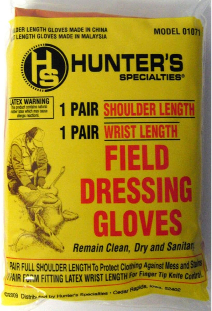 Hunters Specialties Deluxe Field Dressing Gloves, clear