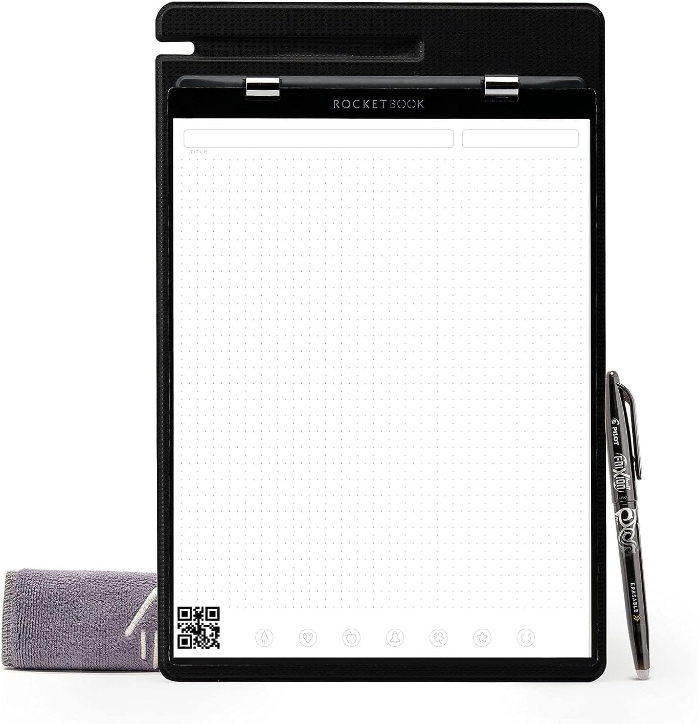 RocketbookOrbit Legal Pad Letter - Smart Reusable Legal Pad - Black, Lined/Dot-Grid